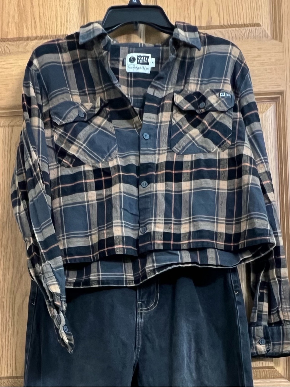 Long Sleeve Plaid Cooped Flannel - Picture 5 of 5